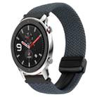 For Amazfit Watch GTR 4 22mm Magnetic Buckle Braided Watch Band(Space Gray) - 1