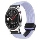 For Amazfit Watch GTR 4 22mm Magnetic Buckle Braided Watch Band(Purple) - 1