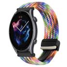 For Amazfit Watch GTR 3 22mm Magnetic Buckle Braided Watch Band(Colorful) - 1