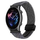 For Amazfit Watch GTR 3 22mm Magnetic Buckle Braided Watch Band(Metallic Gray) - 1