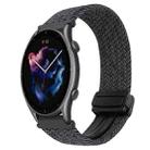 For Amazfit Watch GTR 3 22mm Magnetic Buckle Braided Watch Band(Metallic Black) - 1