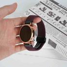 For Amazfit Watch GTR 3 22mm Magnetic Buckle Braided Watch Band(Crimson Cherry) - 3
