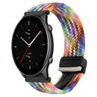 For Amazfit Watch GTR 2e 22mm Magnetic Buckle Braided Watch Band(Colorful) - 1