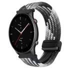 For Amazfit Watch GTR 2e 22mm Magnetic Buckle Braided Watch Band(Z Dark Chocolate) - 1