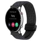 For Amazfit Watch GTR 2 22mm Magnetic Buckle Braided Watch Band(Graphite Black) - 1