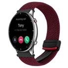 For Amazfit Watch GTR 2 22mm Magnetic Buckle Braided Watch Band(Wine Red) - 1