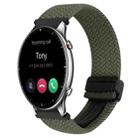 For Amazfit Watch GTR 2 22mm Magnetic Buckle Braided Watch Band(Olive Green) - 1