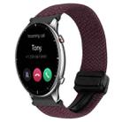 For Amazfit Watch GTR 2 22mm Magnetic Buckle Braided Watch Band(Crimson Cherry) - 1