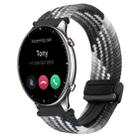 For Amazfit Watch GTR 2 22mm Magnetic Buckle Braided Watch Band(Z Dark Chocolate) - 1