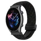 For Amazfit Sport Watch 3 22mm Magnetic Buckle Braided Watch Band(Starlight Bluck) - 1