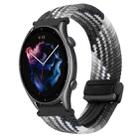 For Amazfit Sport Watch 3 22mm Magnetic Buckle Braided Watch Band(Z Dark Chocolate) - 1