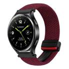 For Xiaomi Watch 2 22mm Magnetic Buckle Braided Watch Band(Dark Red) - 1