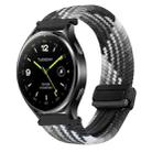 For Xiaomi Watch 2 22mm Magnetic Buckle Braided Watch Band(Dazzling Black) - 1