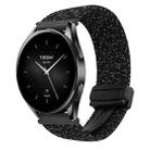 For Xiaomi Watch S2 22mm Magnetic Buckle Braided Watch Band(Stars Black) - 1