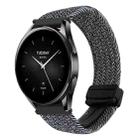 For Xiaomi Watch S2 22mm Magnetic Buckle Braided Watch Band(Graphite Black) - 1