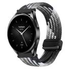 For Xiaomi Watch S2 22mm Magnetic Buckle Braided Watch Band(Dazzling Black) - 1