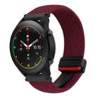 For Xiaomi Watch S1 Pro 22mm Magnetic Buckle Braided Watch Band(Dark Red) - 1