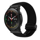 For Xiaomi Watch S1 Pro 22mm Magnetic Buckle Braided Watch Band(Metallic Black) - 1