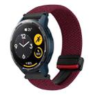 For Xiaomi Watch S1 Active 22mm Magnetic Buckle Braided Watch Band(Dark Red) - 1