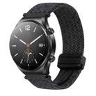 For Xiaomi Watch S1 22mm Magnetic Buckle Braided Watch Band(Black) - 1