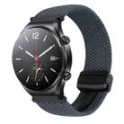 For Xiaomi Watch S1 22mm Magnetic Buckle Braided Watch Band(Space Gray) - 1