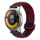 For Xiaomi Watch Color 2 22mm Magnetic Buckle Braided Watch Band(Dark Red) - 1