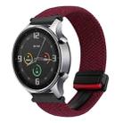 For Xiaomi Watch Color 22mm Magnetic Buckle Braided Watch Band(Dark Red) - 1