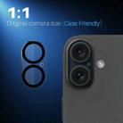 For iPhone 16 / 16 Plus NORTHJO Camera Lens Protector 3D Night Shot Tempered Glass Film(Black) - 3