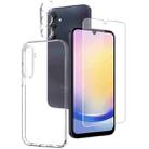 For Samsung Galaxy A25 5G NORTHJO 3 in 1 TPU Phone Case with Screen Protector and Lens Film(Transparent) - 1