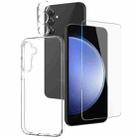 For Samsung Galaxy S23 FE 5G NORTHJO 3 in 1 TPU Phone Case with Screen Protector and Lens Film(Transparent) - 1