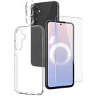 For Samsung Galaxy S24 FE 5G NORTHJO 3 in 1 TPU Phone Case with Screen Protector and Lens Film(Transparent) - 1