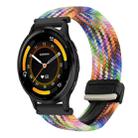 For Garmin Venu 3 22mm Magnetic Buckle Braided Watch Band(Colorful) - 1