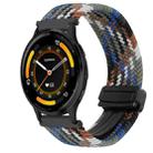 For Garmin Venu 3 22mm Magnetic Buckle Braided Watch Band(Denim Blue) - 1