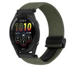 For Garmin Forerunner 265 22mm Magnetic Buckle Braided Watch Band(Olive Green) - 1