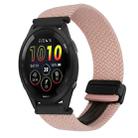 For Garmin Forerunner 265 Music 22mm Magnetic Buckle Braided Watch Band(Pink) - 1