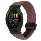 For Garmin Forerunner 265 Music 22mm Magnetic Buckle Braided Watch Band(Smoky Purple) - 1