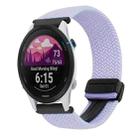 For Garmin Forerunner 255 22mm Magnetic Buckle Braided Watch Band(Purple) - 1