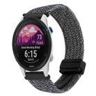 For Garmin Forerunner 255 Music 22mm Magnetic Buckle Braided Watch Band(Metallic Gray) - 1