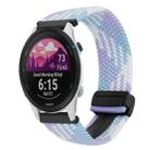 For Garmin Forerunner 255 Music 22mm Magnetic Buckle Braided Watch Band(Violet) - 1