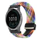 For Garmin Vivoactive 4 22mm Magnetic Buckle Braided Watch Band(Colorful) - 1