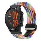 For Ticwatch Pro 3 22mm Magnetic Buckle Braided Watch Band(Colorful) - 1