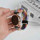 For Ticwatch Pro 3 22mm Magnetic Buckle Braided Watch Band(Colorful) - 3