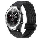 For Ticwatch Pro 2020 22mm Magnetic Buckle Braided Watch Band(Black Gray) - 1