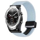 For Ticwatch Pro 2020 22mm Magnetic Buckle Braided Watch Band(Sky Blue) - 1