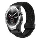 For Ticwatch Pro 2020 22mm Magnetic Buckle Braided Watch Band(Starlight Black) - 1