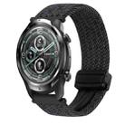 For Ticwatch Pro 2021 22mm Magnetic Buckle Braided Watch Band(Black Gray) - 1