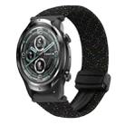 For Ticwatch Pro 2021 22mm Magnetic Buckle Braided Watch Band(Starlight Black) - 1