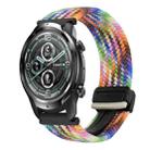 For Ticwatch Pro 22mm Magnetic Buckle Braided Watch Band(Colorful) - 1