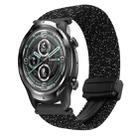 For Ticwatch Pro 22mm Magnetic Buckle Braided Watch Band(Stars Black) - 1