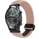 For Ticwatch Pro 22mm Magnetic Buckle Braided Watch Band(Pink Color) - 1